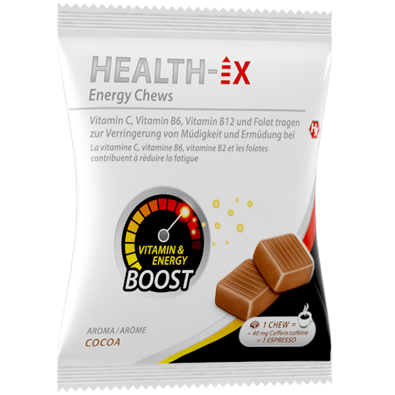 Produktverpackung der Health-iX Energy Chews