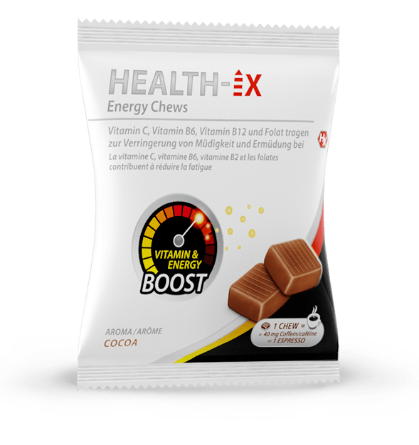 Product packaging of the Health-iX Energy Chews