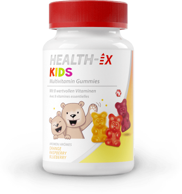Product packaging of the Health-iX Multivitamin Gummies KIDS